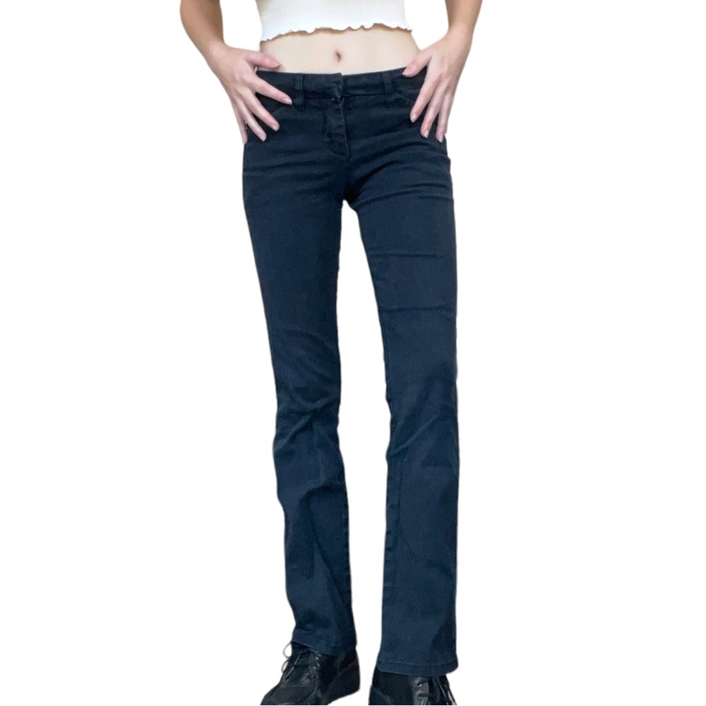 Dickies Black Flare Leg Downtown Girl Low Rise Y2K Grunge Academia Pants